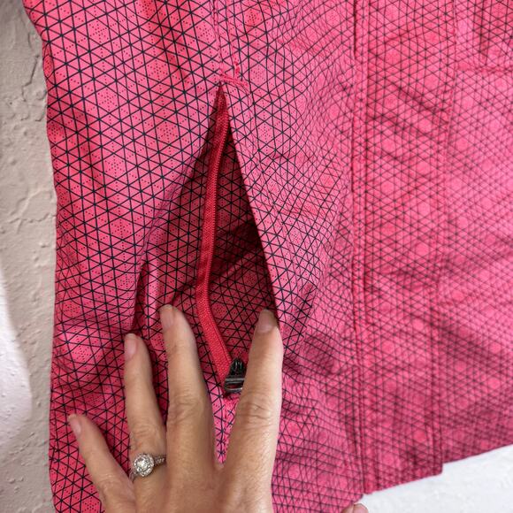 BENCH Jacket Medium BBQ Skiing High Neck Collar Hidden Zip Hood Grid Pattern - Picture 9 of 16